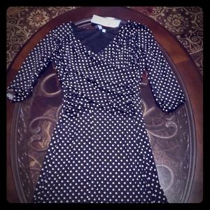 Black and white polka dot dress